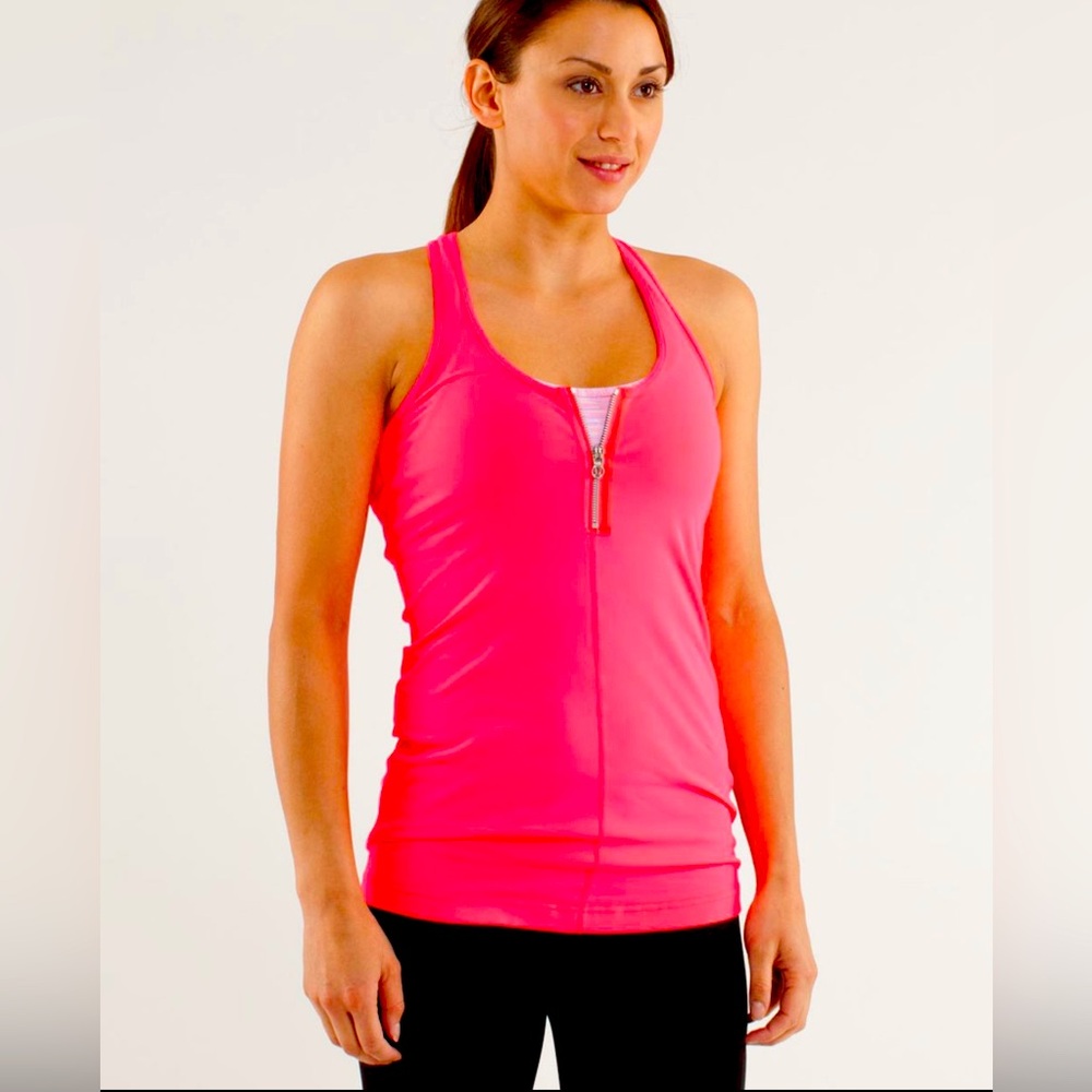 Lululemon cool racer back zipper flash